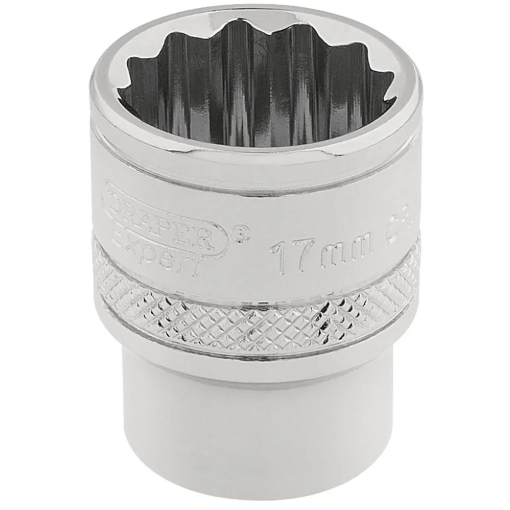 Draper Expert HI-TORQ® 12 Point Socket, 3/8" Sq. Dr., 17mm