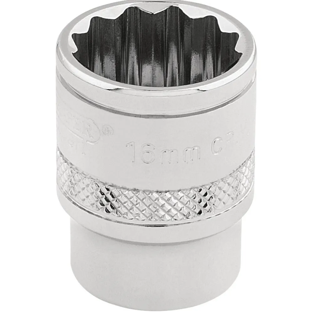 Draper Expert HI-TORQ® 12 Point Socket, 3/8" Sq. Dr., 16mm