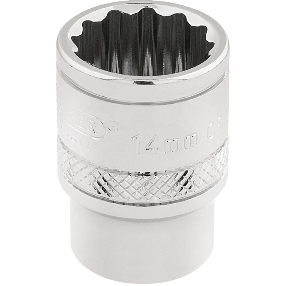 Draper Expert HI-TORQ® 12 Point Socket, 3/8" Sq. Dr., 14mm