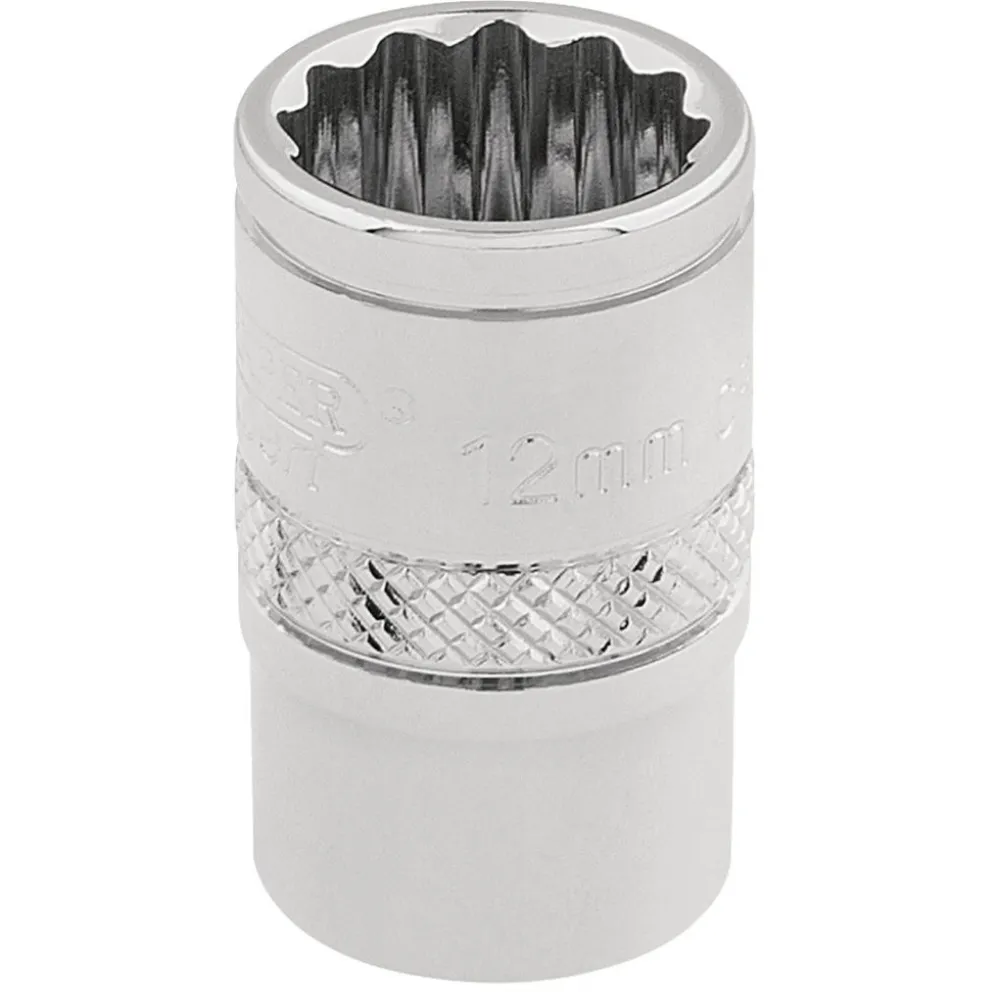 Draper Expert HI-TORQ® 12 Point Socket, 3/8" Sq. Dr., 12mm