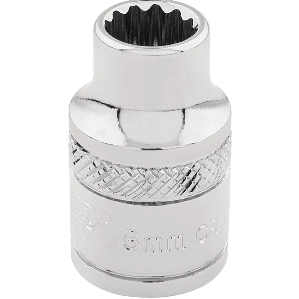 Draper Expert HI-TORQ® 12 Point Socket, 3/8" Sq. Dr., 8mm