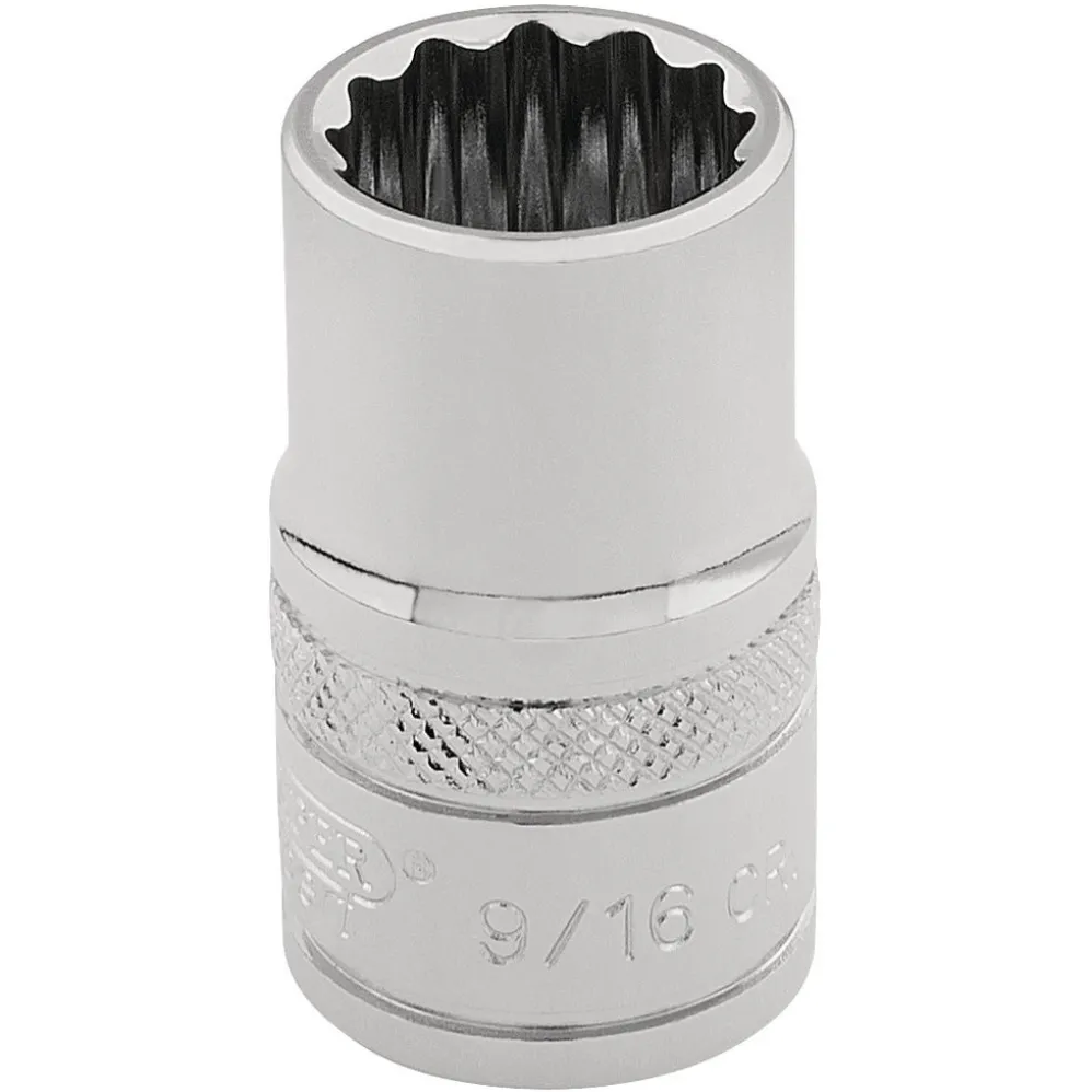 Draper Expert HI-TORQ® 12 Point Socket, 3/8" Sq. Dr., 9/16"