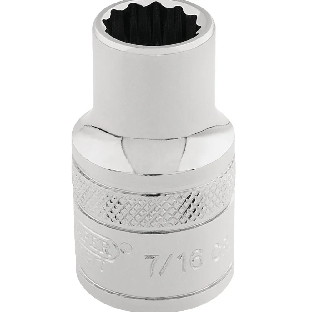 Draper Expert HI-TORQ® 12 Point Socket, 3/8" Sq. Dr., 7/16"