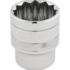 Draper Expert HI-TORQ® 12 Point Socket, 1/2" Sq. Dr., 27mm