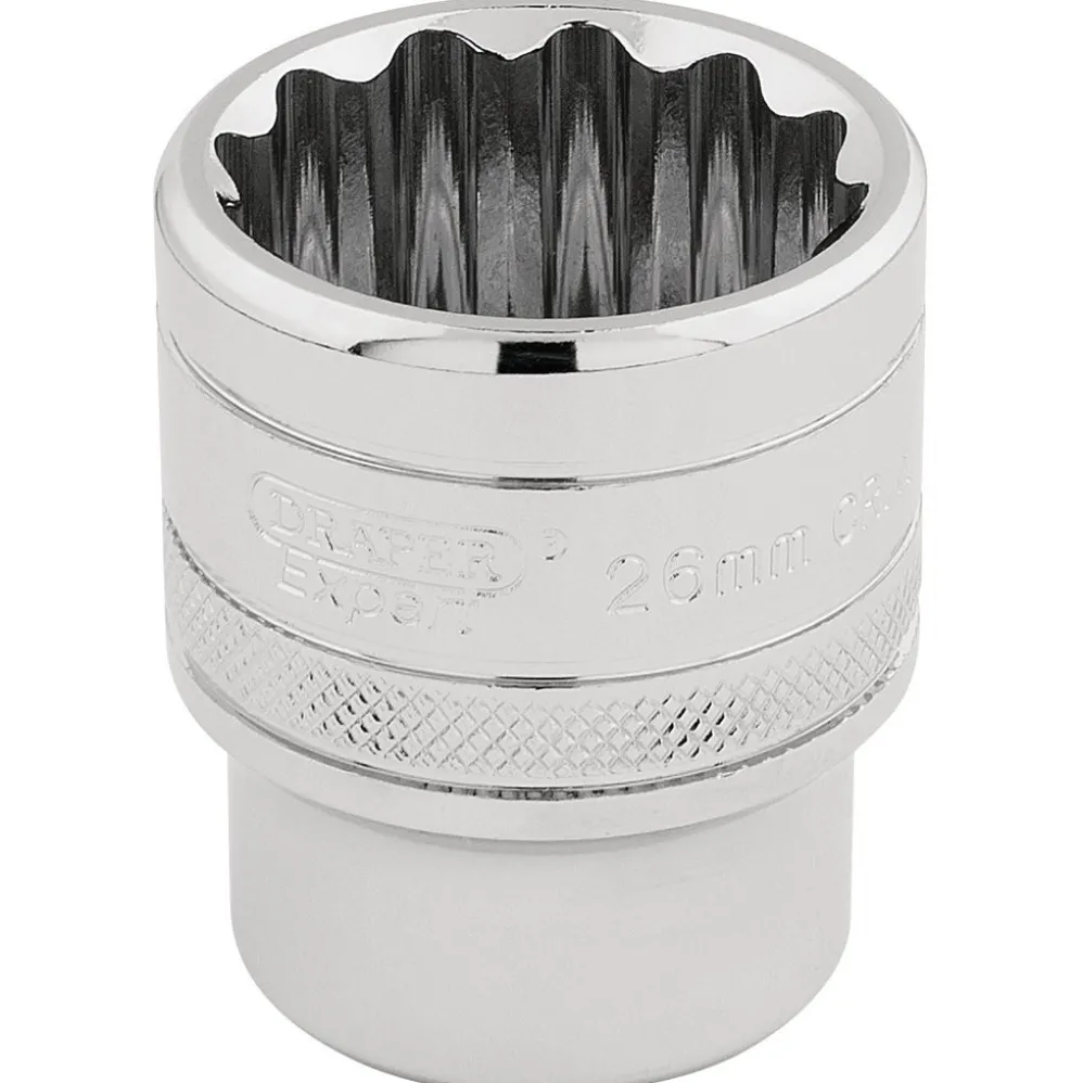 Draper Expert HI-TORQ® 12 Point Socket, 1/2" Sq. Dr., 26mm