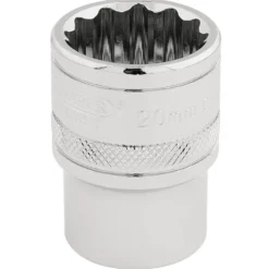 Draper Expert HI-TORQ® 12 Point Socket, 1/2" Sq. Dr., 20mm