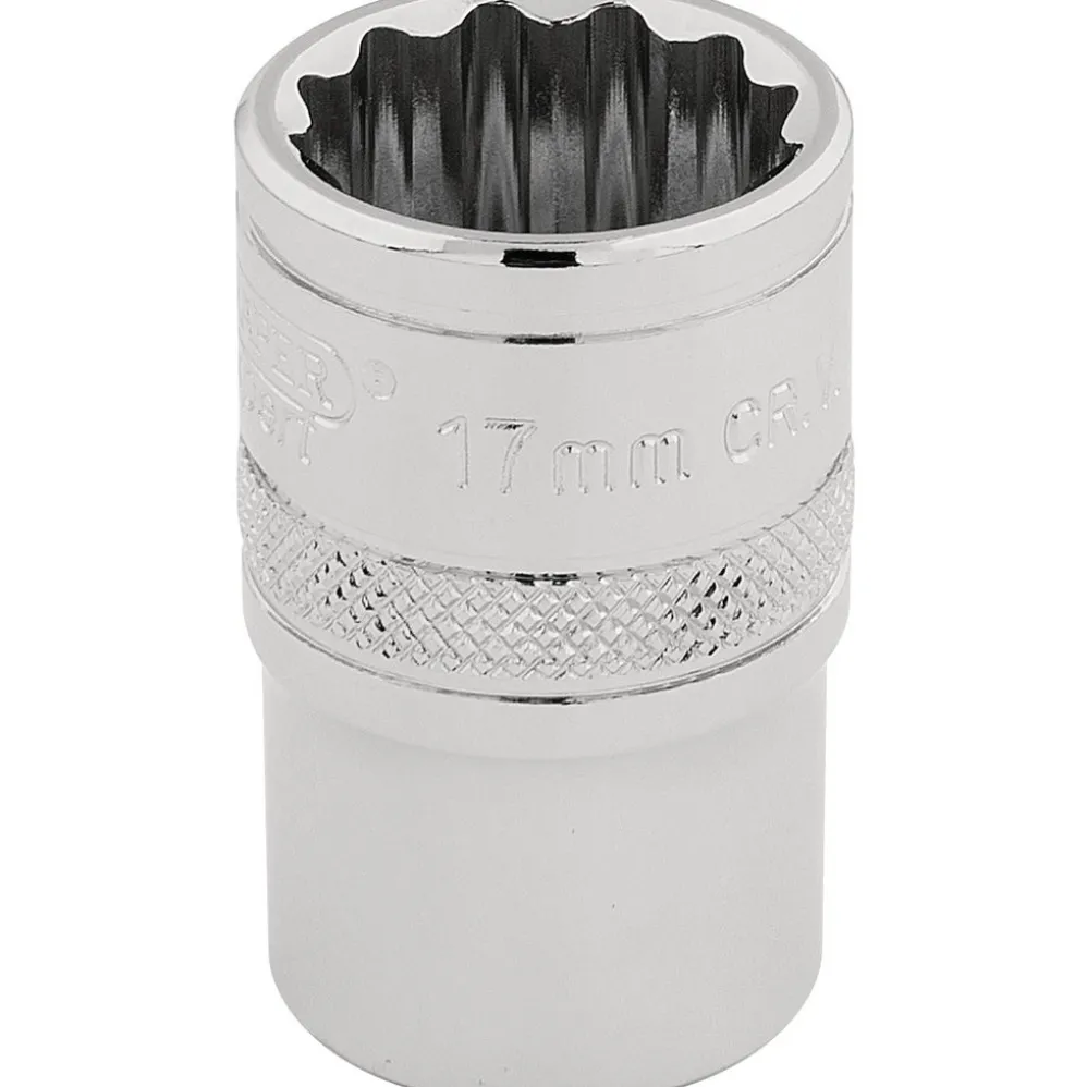 Draper Expert HI-TORQ® 12 Point Socket, 1/2" Sq. Dr., 17mm