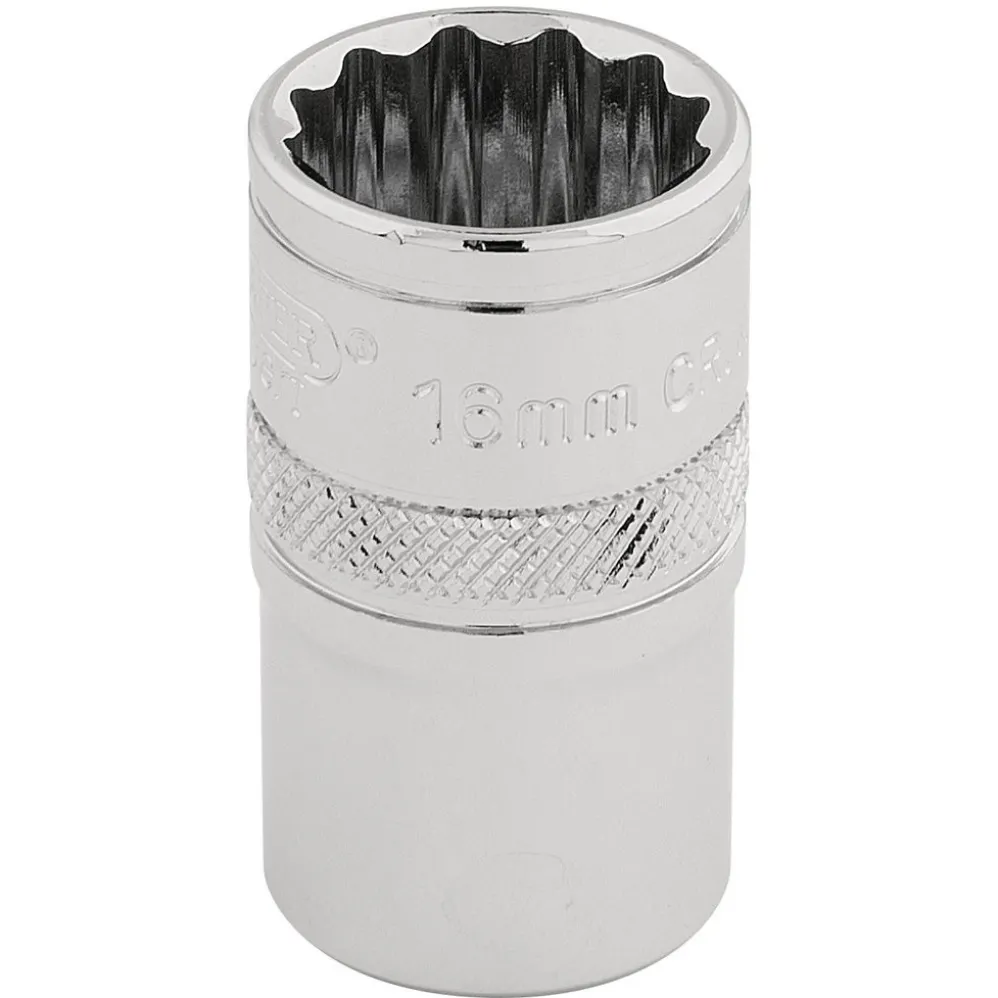 Draper Expert HI-TORQ® 12 Point Socket, 1/2" Sq. Dr., 16mm