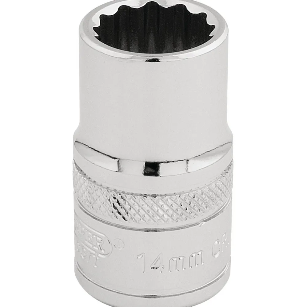Draper Expert HI-TORQ® 12 Point Socket, 1/2" Sq. Dr., 14mm
