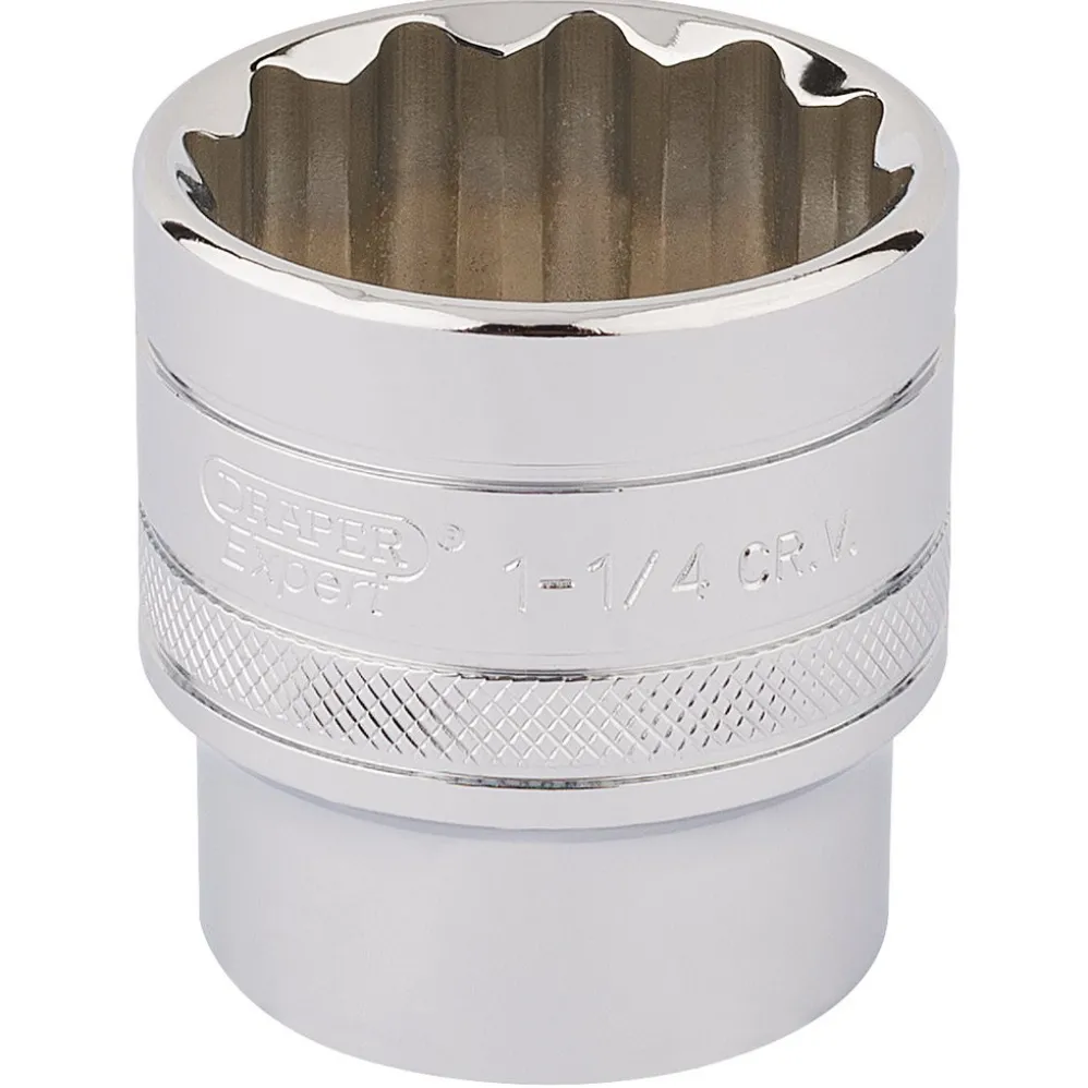 Draper Expert HI-TORQ® 12 Point Socket, 1/2" Sq. Dr., 1 1/4"
