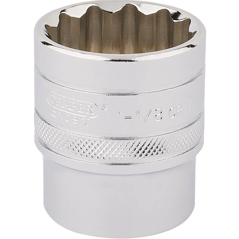 Draper Expert HI-TORQ® 12 Point Socket, 1/2" Sq. Dr., 1 1/8"