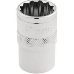 Draper Expert HI-TORQ® 12 Point Socket, 1/2" Sq. Dr., 11/16"