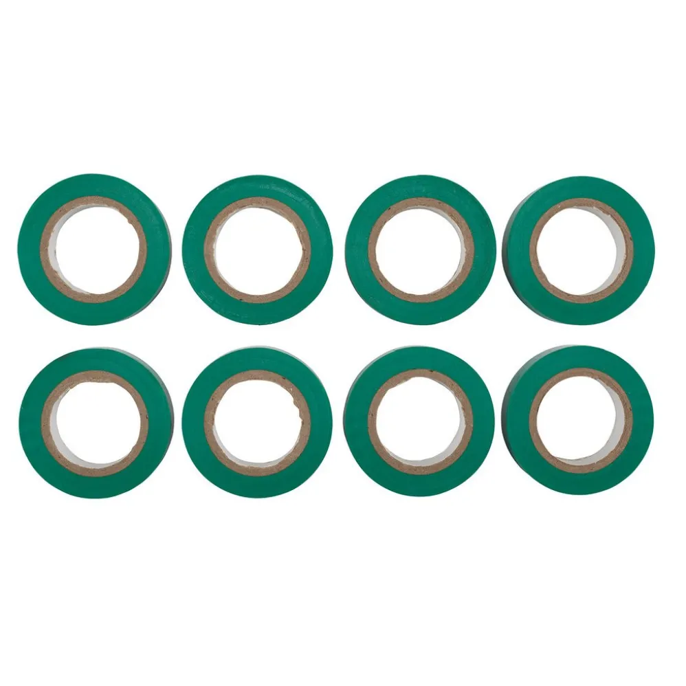 Draper Expert Insulation Tape to BSEN60454/Type2, 10m x 19mm, Green (Pack of 8)