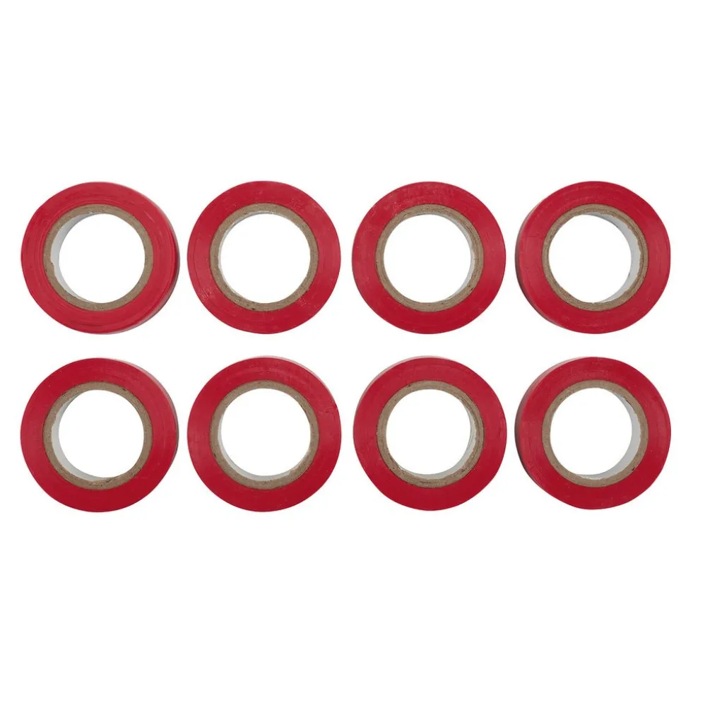 Draper Expert Insulation Tape to BSEN60454/Type2, 10m x 19mm, Red (Pack of 8)