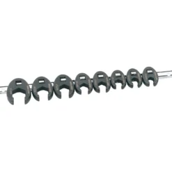 Draper Expert Metric Crow Foot Spanner Set on a Metal Rail, 3/8" Sq. Dr. (8 Piece)