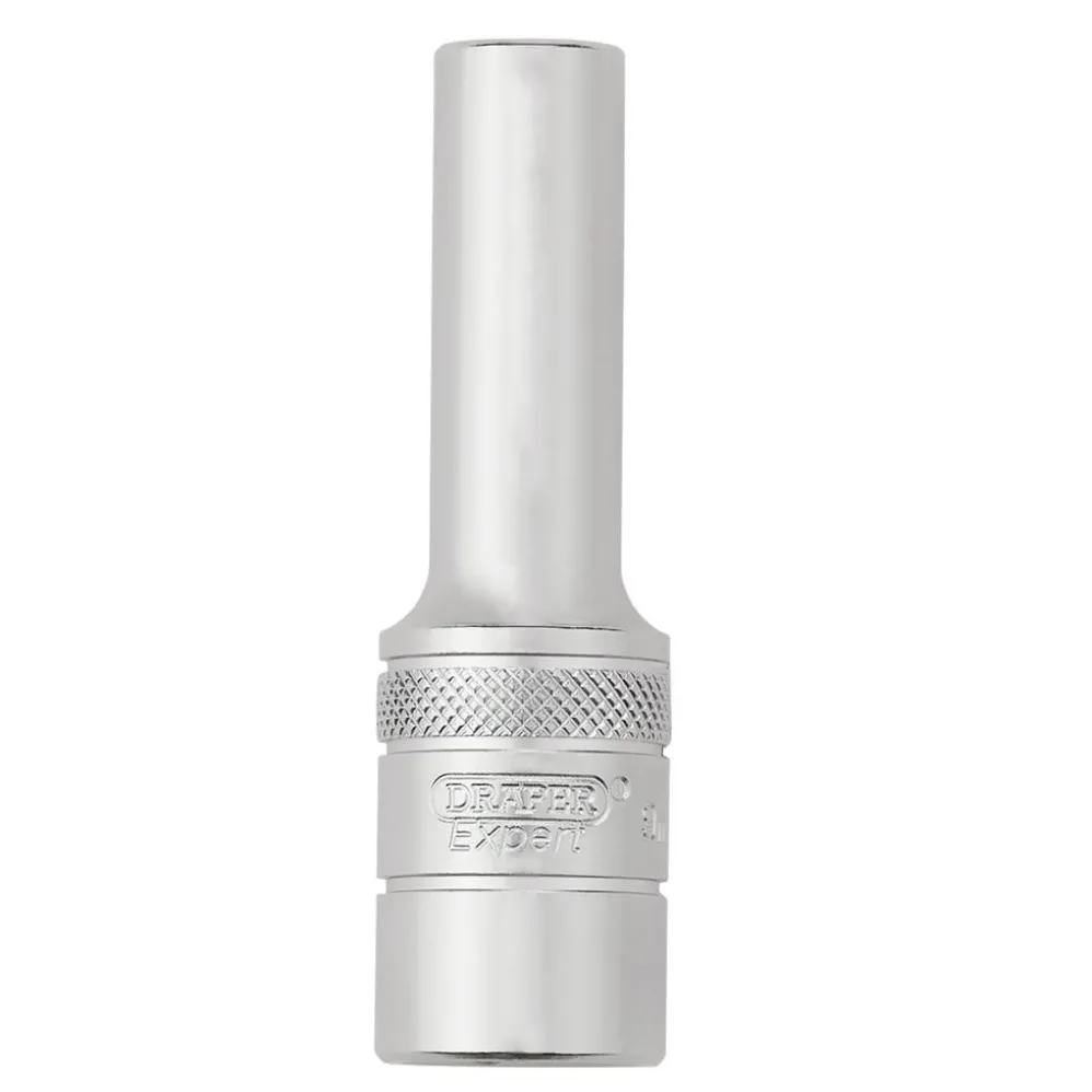 Draper Expert Metric Deep Socket, 1/2" Sq. Dr., Micro Satin Chrome, 9mm