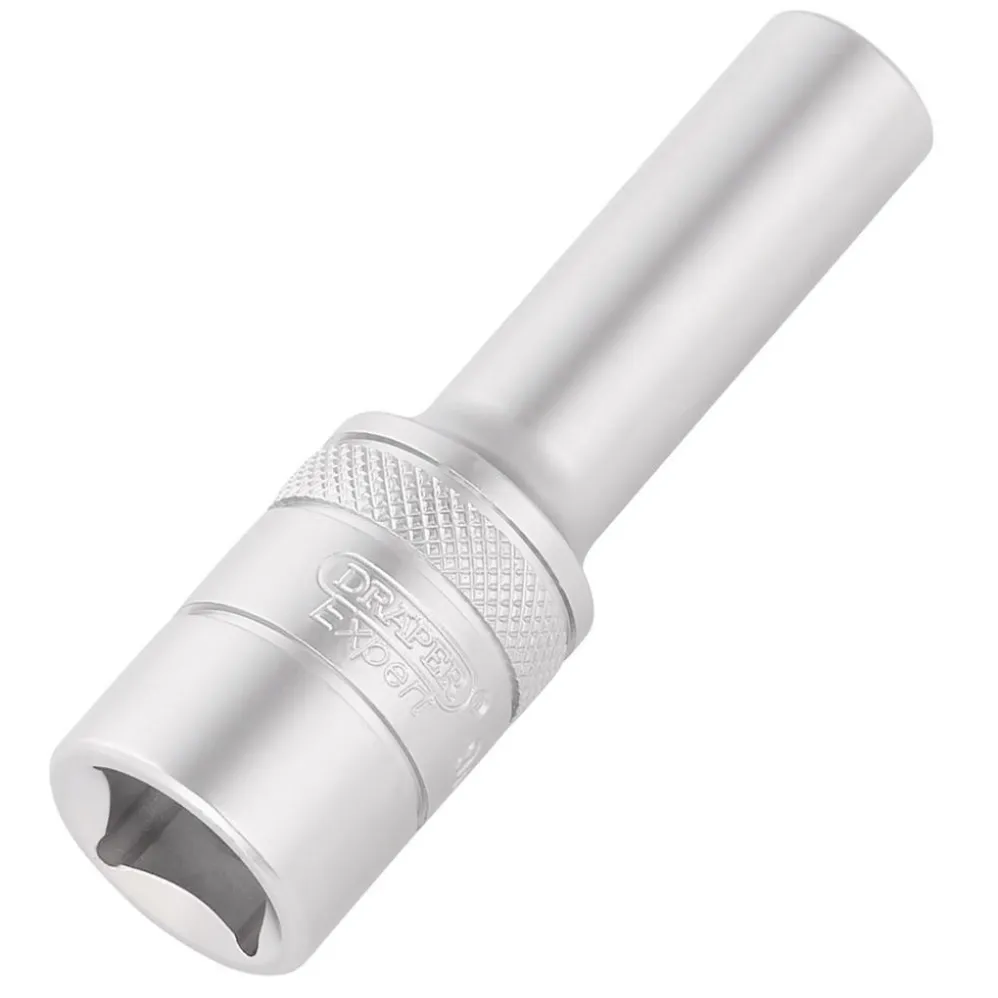 Draper Expert Metric Deep Socket, 1/2" Sq. Dr., Micro Satin Chrome, 9mm