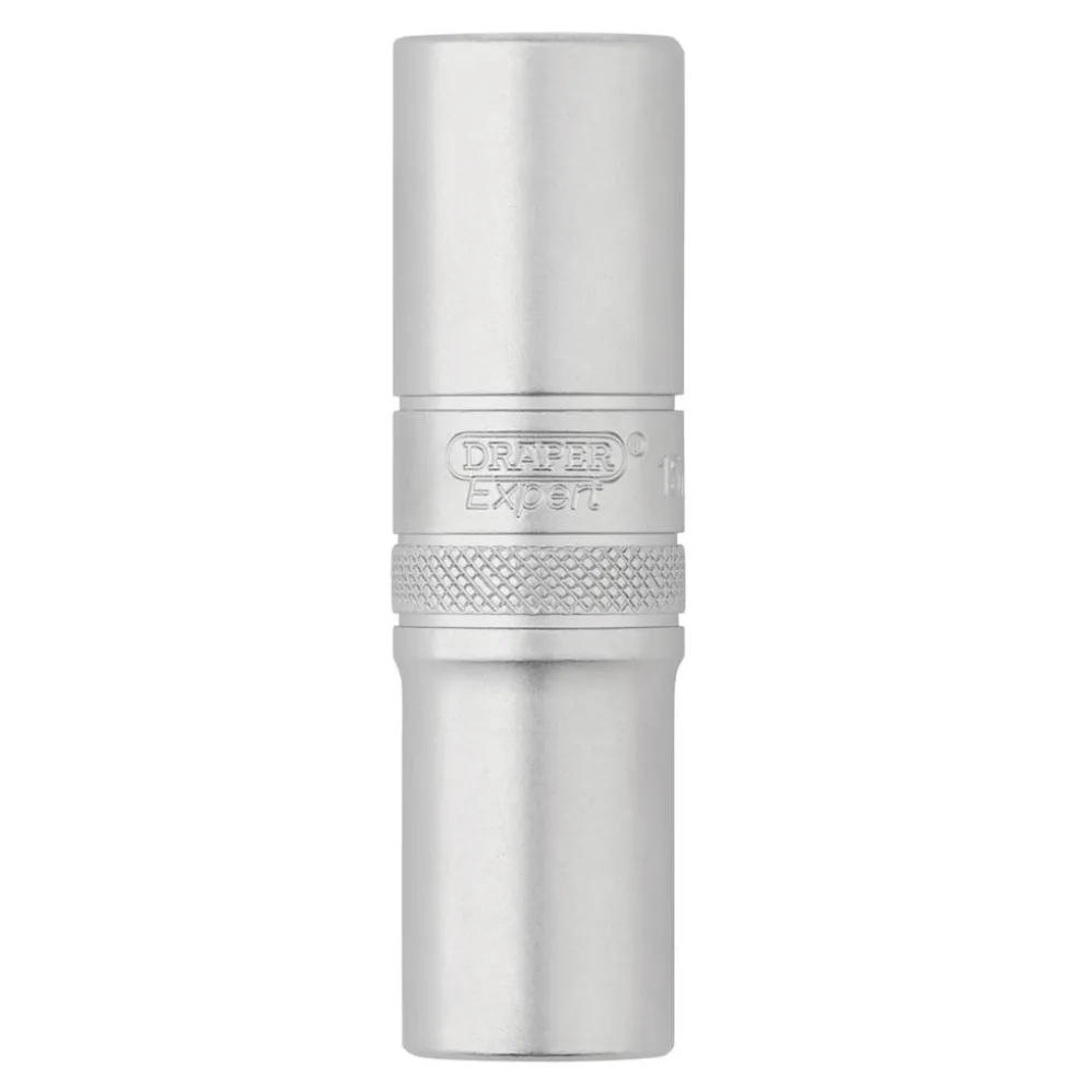 Draper Expert Metric Deep Socket, 1/2" Sq. Dr., Micro Satin Chrome, 15mm