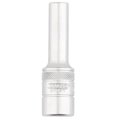 Draper Expert Metric Deep Socket, 1/2" Sq. Dr., Micro Satin Chrome, 8mm