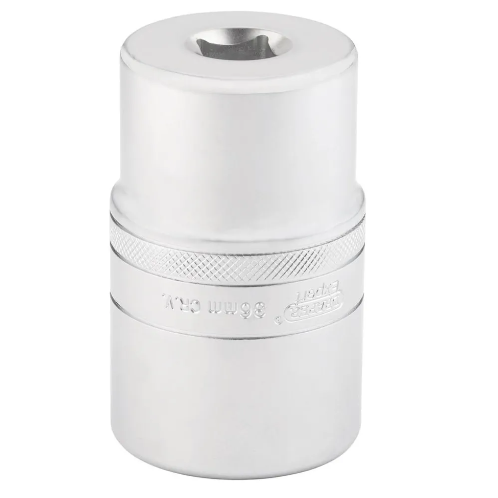 Draper Expert Metric Deep Socket, 1/2" Sq. Dr., Micro Satin Chrome, 36mm