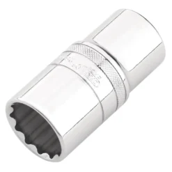 Draper Expert Metric Deep Socket, 1/2" Sq. Dr., Polished Chrome, 28mm