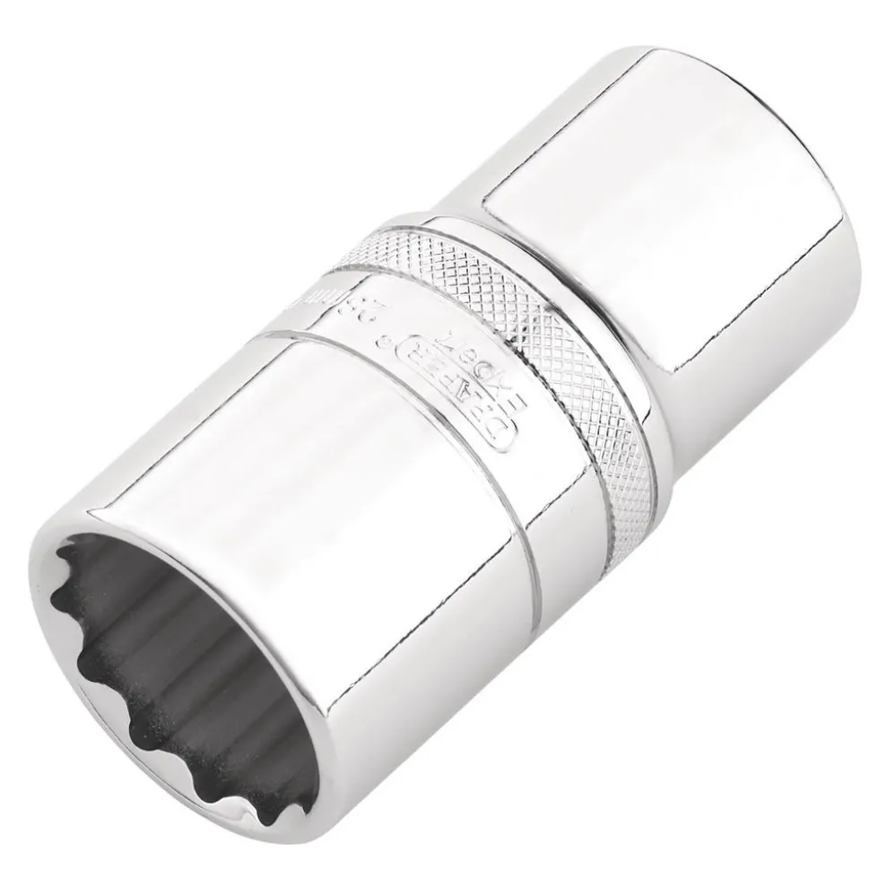 Draper Expert Metric Deep Socket, 1/2" Sq. Dr., Polished Chrome, 28mm