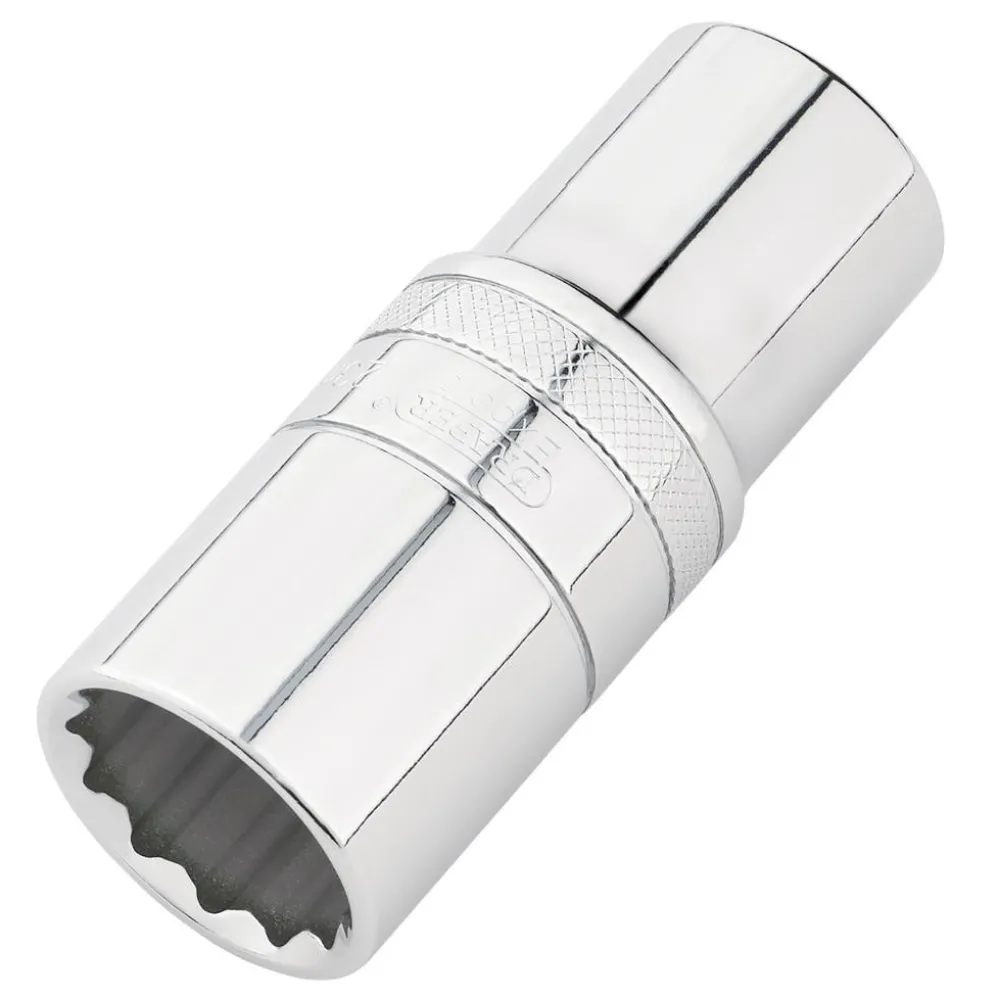 Draper Expert Metric Deep Socket, 1/2" Sq. Dr., Polished Chrome, 23mm
