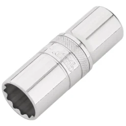 Draper Expert Metric Deep Socket, 1/2" Sq. Dr., Polished Chrome, 21mm