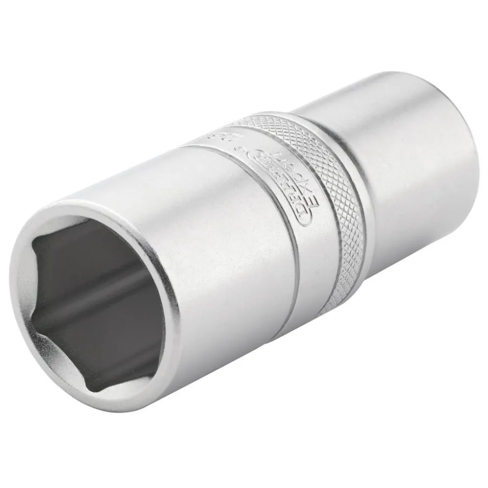 Draper Expert Metric Deep Socket, 1/2" Sq. Dr., Micro Satin Chrome, 23mm