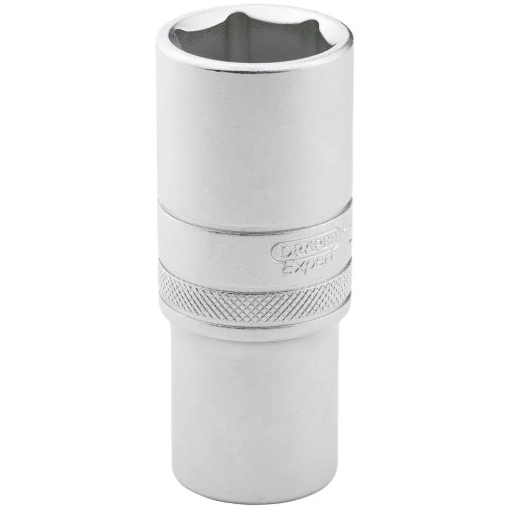 Draper Expert Metric Deep Socket, 1/2" Sq. Dr., Micro Satin Chrome, 23mm