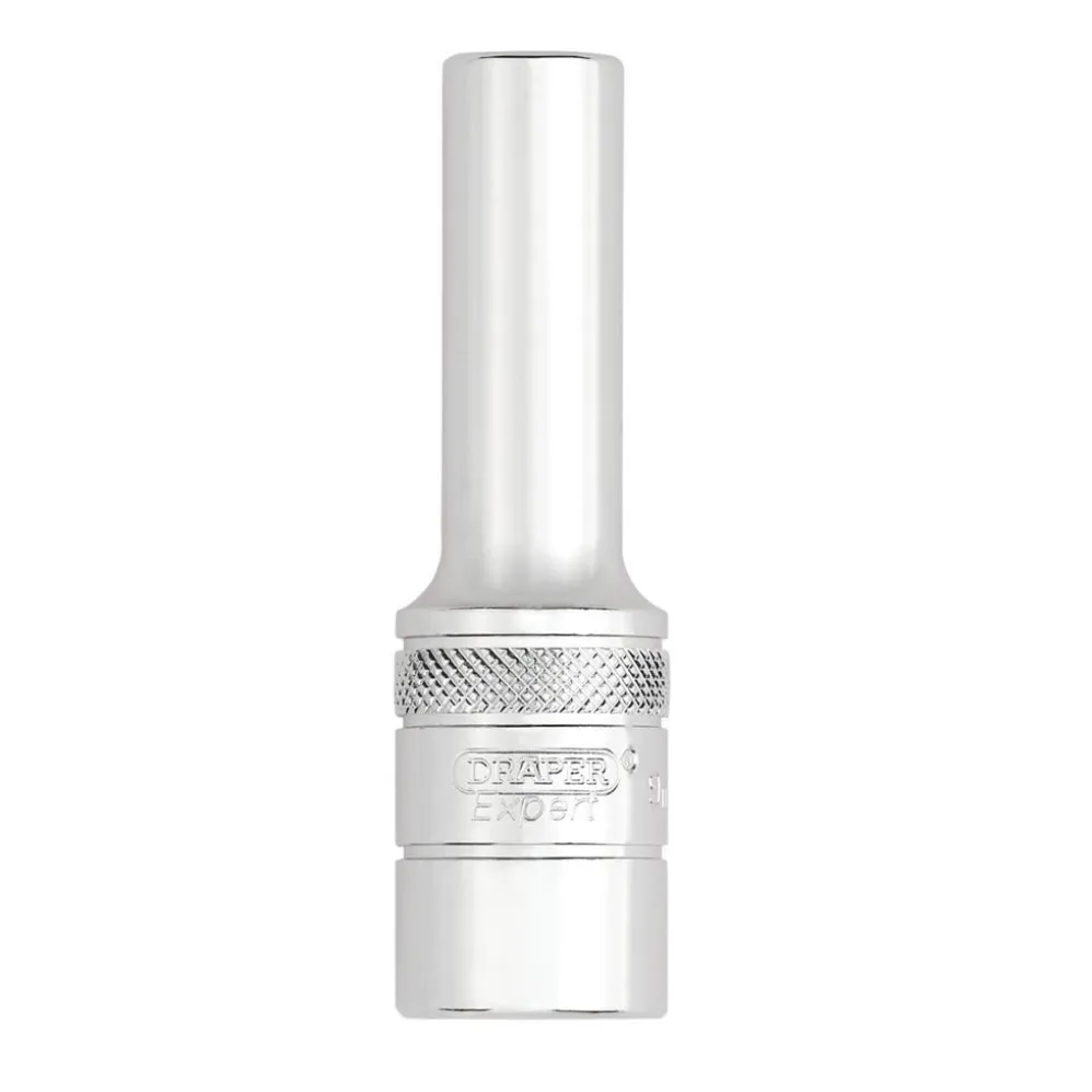 Draper Expert Metric Deep Socket, 1/2" Sq. Dr.,Polished Chrome, 9mm