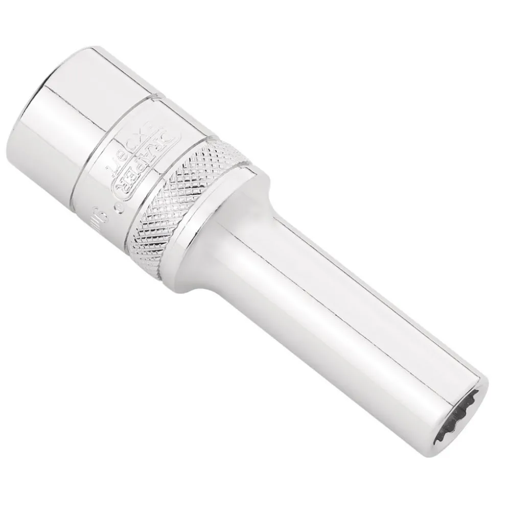 Draper Expert Metric Deep Socket, 1/2" Sq. Dr.,Polished Chrome, 9mm