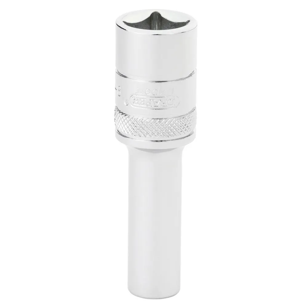 Draper Expert Metric Deep Socket, 1/2" Sq. Dr.,Polished Chrome, 9mm