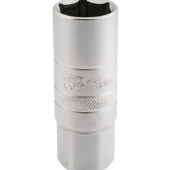 Draper Expert 12mm Thread 6 Point Satin Chrome Spark Plug Socket, 1/2" Sq. Dr., 18mm