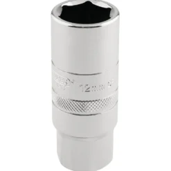 Draper Expert 12mm Thread 6 Point Spark Plug Socket, 1/2" Sq. Dr., 18mm