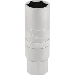 Draper Expert 10mm Thread 6 Point Satin Chrome Spark Plug Socket, 3/8" Sq. Dr., 16mm