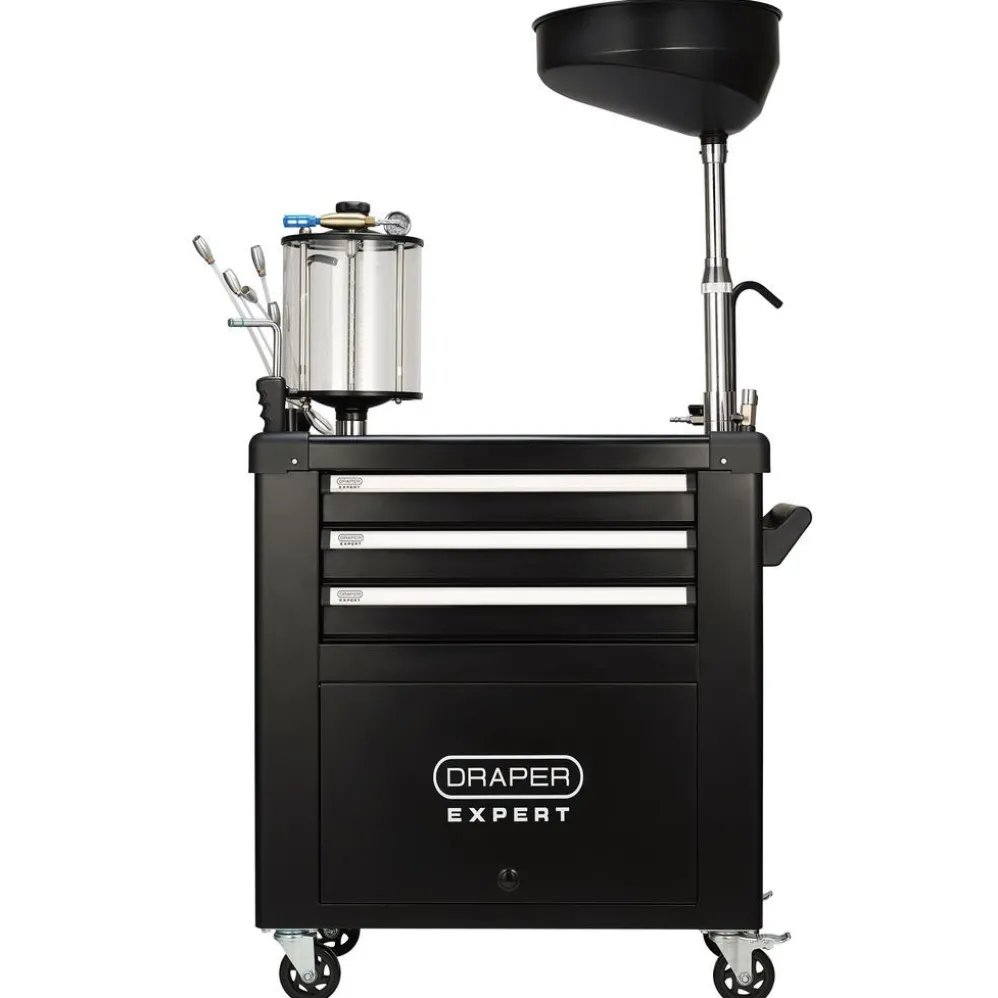 Draper Expert Mobile Oil Service Station & Chamber and Oil Drain Pan