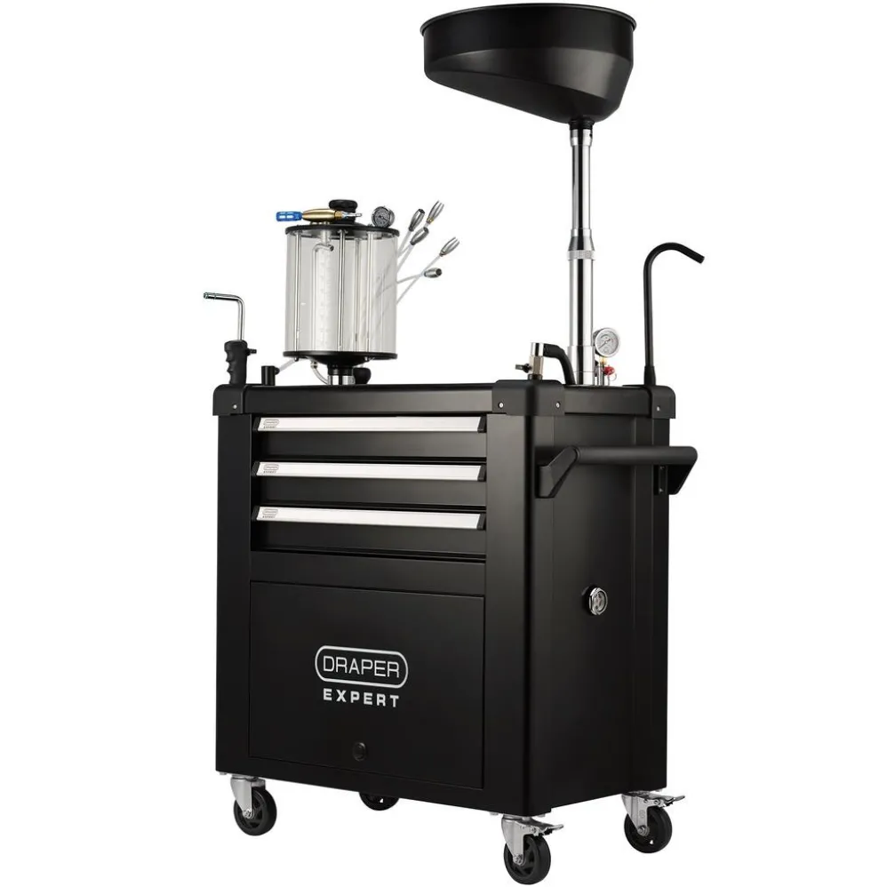 Draper Expert Mobile Oil Service Station & Chamber and Oil Drain Pan