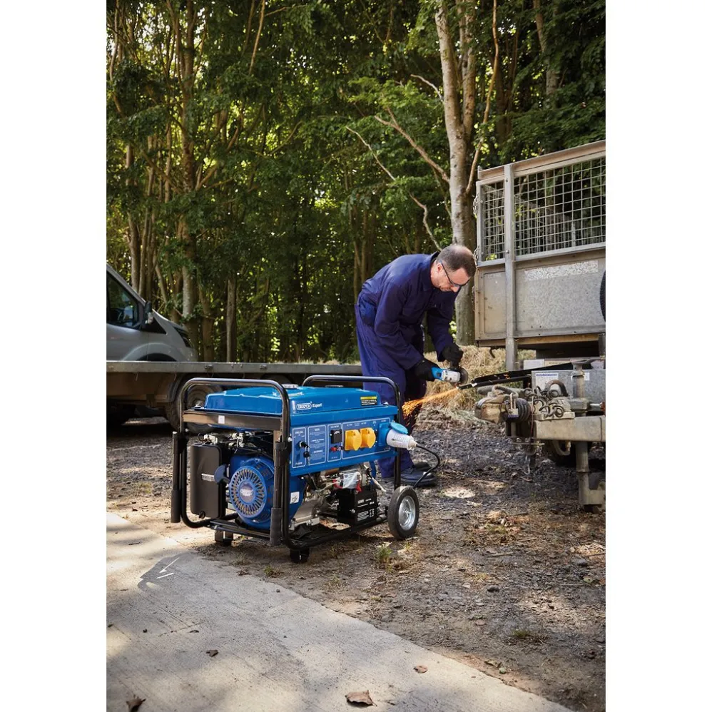 Draper Expert Petrol Generator with Wheels, 6000W