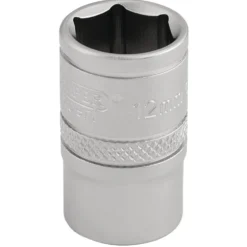 Draper Expert 6 Point Metric Socket, 3/8" Sq. Dr., 12mm