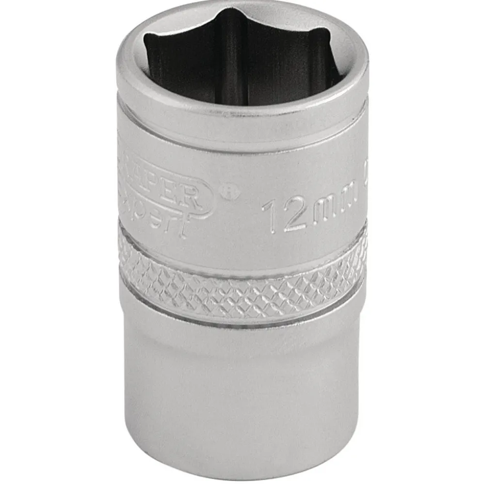 Draper Expert 6 Point Metric Socket, 3/8" Sq. Dr., 12mm