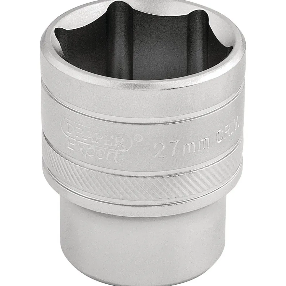Draper Expert 6 Point Metric Socket, 1/2" Sq. Dr., 27mm