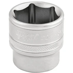 Draper Expert 6 Point Metric Socket, 3/8" Sq. Dr., 22mm