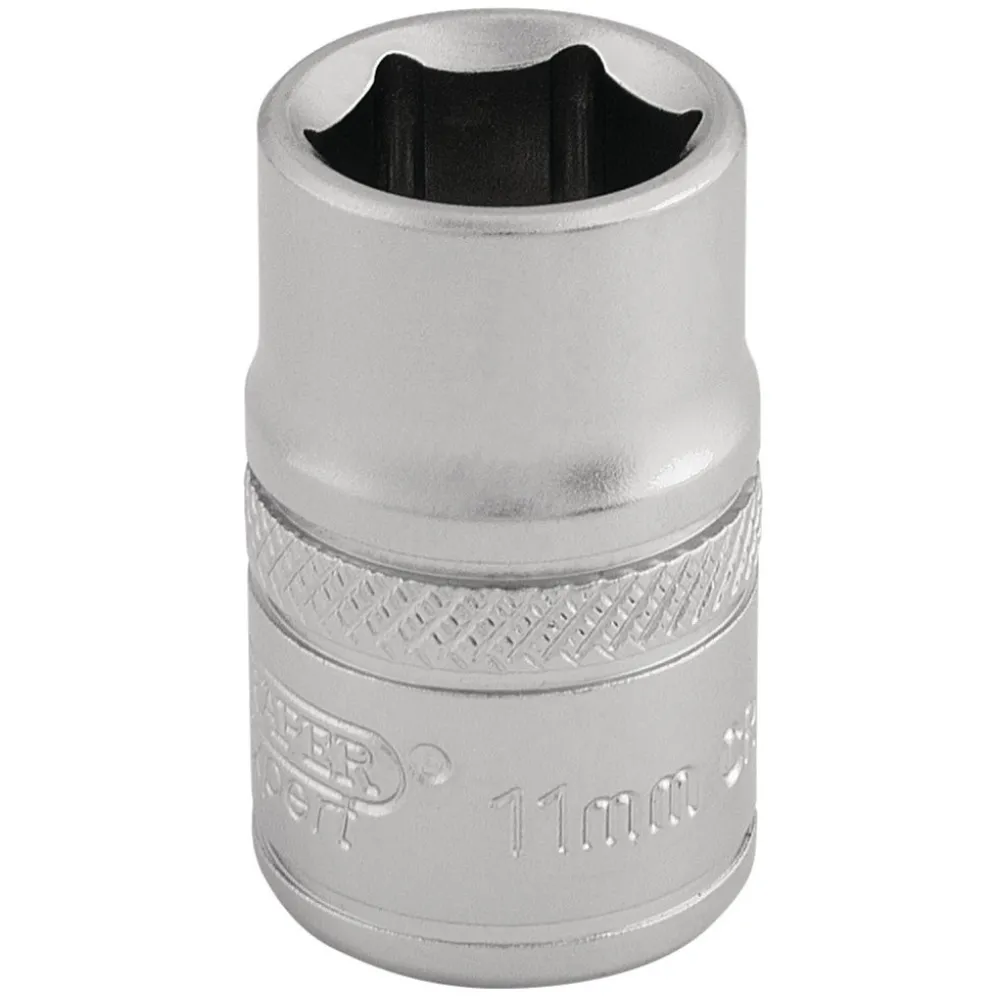 Draper Expert 6 Point Metric Socket, 3/8" Sq. Dr., 11mm