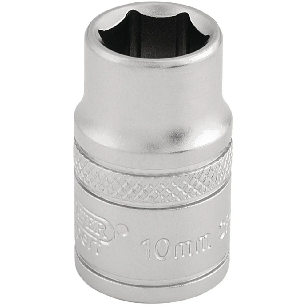 Draper Expert 6 Point Metric Socket, 3/8" Sq. Dr., 10mm
