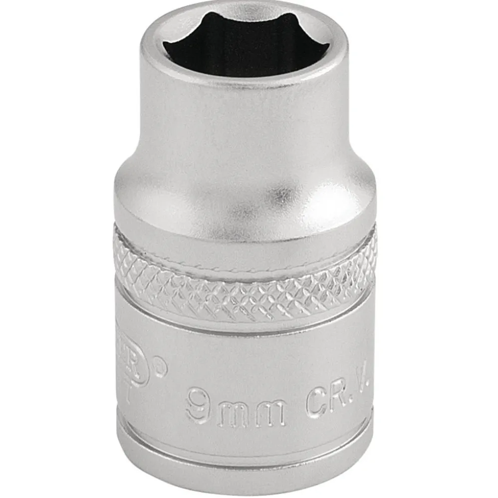 Draper Expert 6 Point Metric Socket, 3/8" Sq. Dr., 9mm