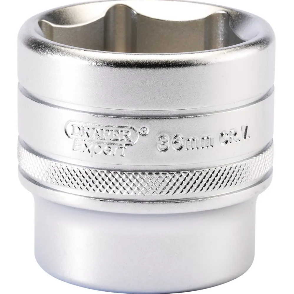 Draper Expert 6 Point Metric Socket, 1/2" Sq. Dr., 36mm