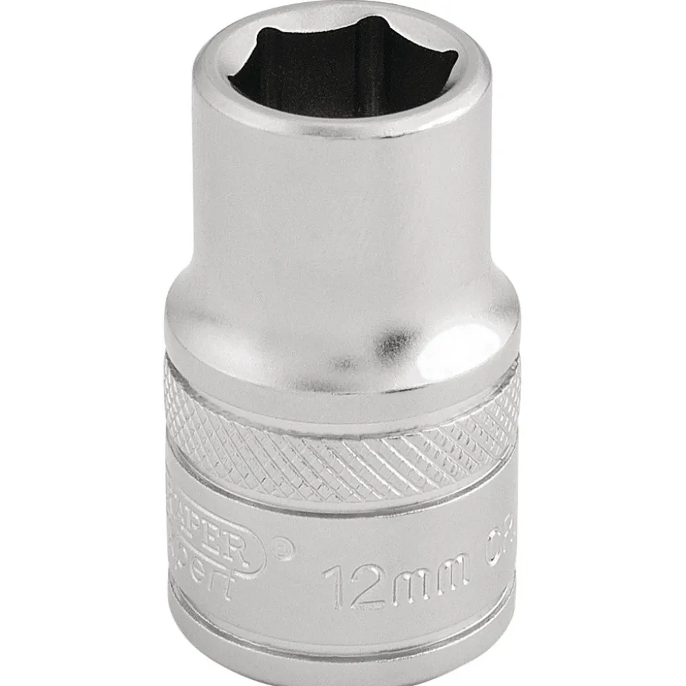 Draper Expert 6 Point Metric Socket, 1/2" Sq. Dr., 12mm