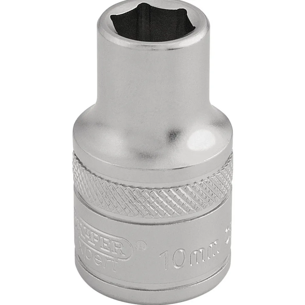 Draper Expert 6 Point Metric Socket, 1/2" Sq. Dr., 10mm