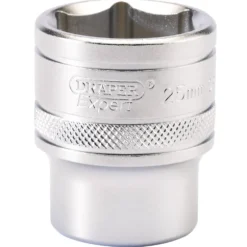 Draper Expert 6 Point Metric Socket, 1/2" Sq. Dr., 25mm